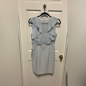 bebe baby blue chiffon dress- size 6